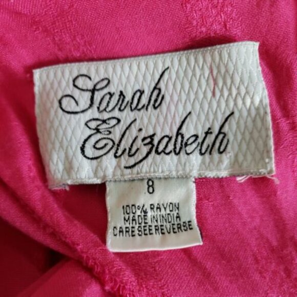 Vintage Sarah Elizabeth Pink Pleated Bodice Dress Sz 8 - Picture 10 of 10
